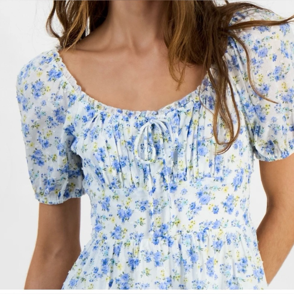 Kingston Grey Juniors' Floral-Print
Cotton Puff-Sleeve‎ Mini Dress Small - Picture 3 of 16